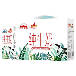 西牧天山 新疆纯牛奶全脂灭菌牛奶 200ml*10盒 礼盒装