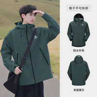 骆驼羽绒服冲锋衣女三合一2025秋冬防风防水外套男 L