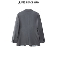 太平鸟男装 20秋季灰色西服外套男B1BAE3X08 深灰1 M