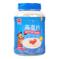 精力沛 纯燕麦片即食冲饮免煮谷物早餐非脱脂无加糖原料1.5kg