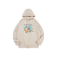 乔丹QIAODAN卫衣女外套秋冬季连帽套头运动休闲上衣长袖女 果仁色 M