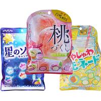进口扇雀饴糖果日本星星糖果senjaku糖鸟笼糖白桃汽水水果硬喜糖