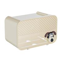 稻草熊 卫生间厕纸盒免打孔纸巾盒卷纸器抽纸盒创意壁挂式收纳防水纸巾架 奶白-纯色款
