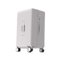 稻草人拉杆箱女时尚旅行耐用登机箱大容量多功能万向轮行李箱 燕麦灰【双层防爆拉链+密码锁+轻音减震轮】 【跨国箱】32寸Max加厚加深-大幅扩容≈常规款33寸