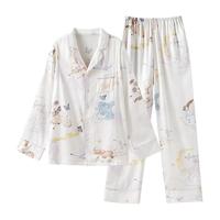 嫚熙春夏季薄款清凉贡缎家居服女士纯棉睡衣月子服内衣套装
