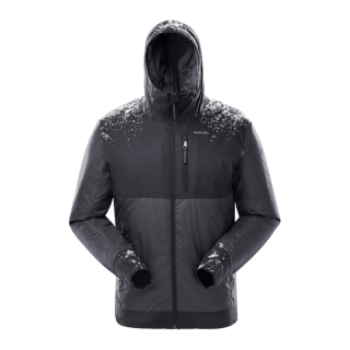 迪卡侬 外套男冬加厚风衣防风防水棉服黑色M 5023788