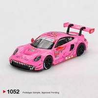 MINIGT MINIGT1:64保时捷Porsche 911 GT3 R #77合金汽车模型 粉龙 MGT01052 挂卡 全款 预计10月份出货时间为准