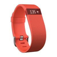  fitbit 手环 Charge HR 智能手环  橘红色 硅胶