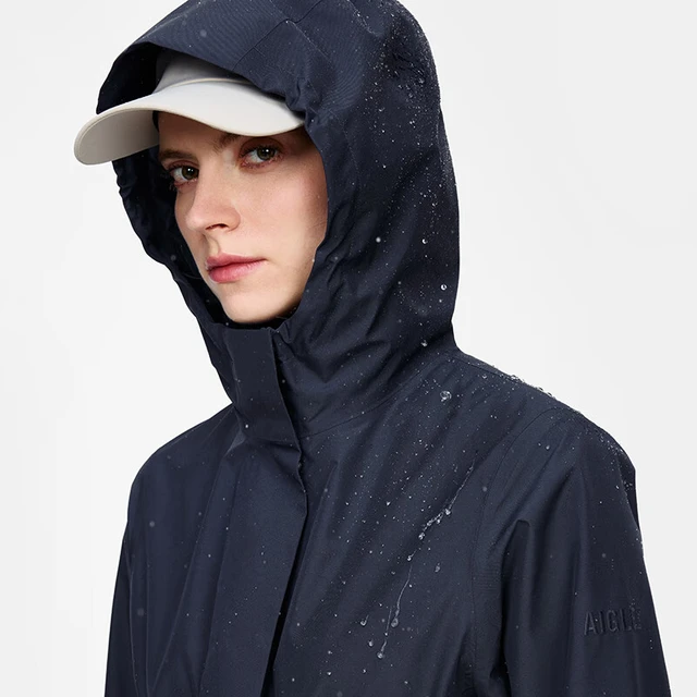 AIGLE【25年秋季新品】艾高女士外套GORE-TEX冲锋衣功能面料防风防水 BN863藏蓝色