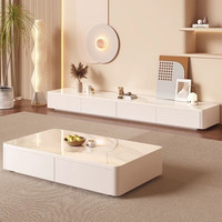 千禧华府 QXHFcj3-8 电视柜 雪山白+白软包