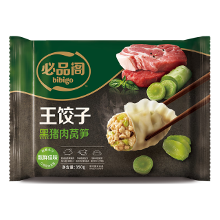 必品阁 黑猪肉莴笋味水饺 350g/袋