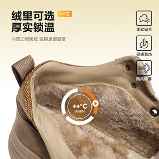 百丽男士户外休闲工装马丁短靴25冬厚底增高保暖加绒A2229DD5