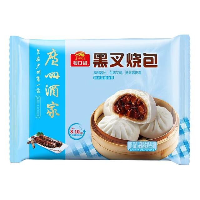 广州酒家 利口福 广州酒家利口福 黑叉烧包 337.5g 9个