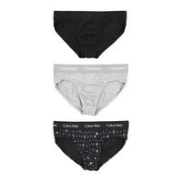 Calvin Klein/凯文克莱CK 3件装男士棉质舒适三角内裤 U2661G 黑/黑/灰 YKS 0