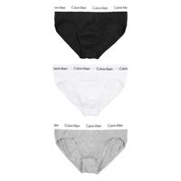 Calvin Klein/凯文克莱CK 3件装男士棉质舒适三角内裤 U2661G 黑/白/灰 998 XL