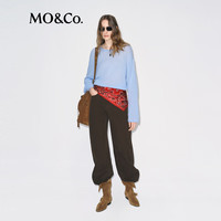 MO&Co.针织衫2025冬轻暖精纺宽松落肩卷边设计感慵懒显瘦MBE4SWT004 海盐蓝 L /170
