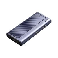 绿联 UGREENM.2移动硬盘盒拓展坞 NVMe/SATA双协议分线器扩展Type-C/USB3外置固态硬盘盒子 铝合金