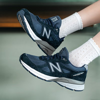 new balance 美产 990V4 男女复古藏青运动休闲鞋 U990NV4