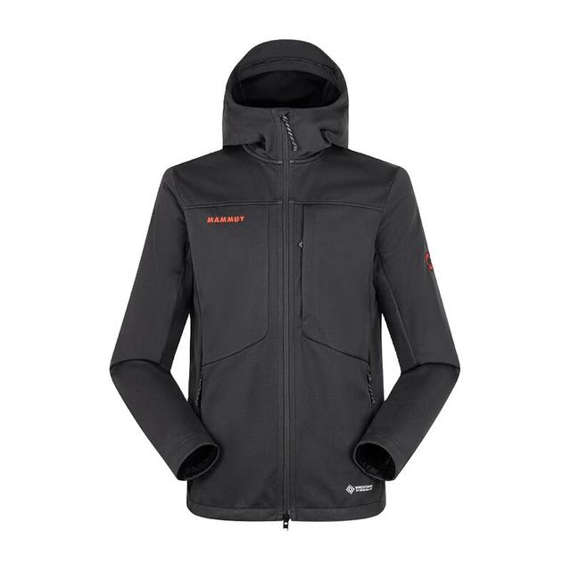 今日必买：MAMMUT Ultimate VIII 男士户外防风防泼水夹克外套软壳  黑色 M