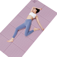 悦步可折叠瑜伽垫小午睡垫儿童午休加厚防滑家用运动地垫 紫色【宽61cm】 6mm厚