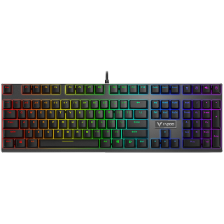 雷柏 V700RGB合金版 有线机械键盘 游戏办公108键RGB背光 & &全键无冲可编程键盘