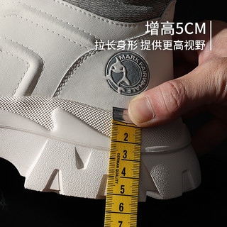 马克华菲马丁靴男款冬季真皮加厚保暖雪地靴男士靴子棉鞋男鞋 砂砾白（女款） 45
