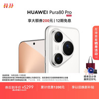 华为 HUAWEI Pura 80 Pro  12GB+256GB 釉白一英寸主摄  个性色卡 AI辅助构图 华为鸿蒙智能手机