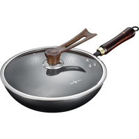 移动端、京东百亿补贴：SSGP 章丘锻打铁锅已开锅炒锅无涂层炒菜锅燃气灶老式圆底32cm 37832  32cm