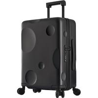 卡拉羊芝士箱防刮纯PC行李箱20英寸可登机女拉杆箱男旅行箱8109生巧黑 20英寸-可登机,短途出行