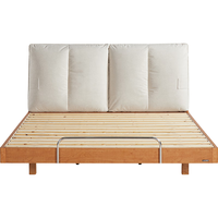 林氏家居悬浮床主卧1米8双人床实木脚齐边床1.8*2.0 QA1A雅格系列