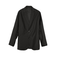 速写奥莱outlets男装2022春秋复古西服外套通勤舒适宽松9M3702880 001本黑 XL