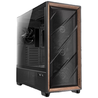 安钛克(Antec)FLUX PRO电脑主机箱/胡桃木外观//FLUX风道专利/双温控显示/配6把风扇 /侧装电源/玻璃