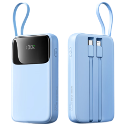 智国者 22.5W快充 移动电源 自带线  钢琴黑 20000mAh