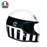 AGV X3000复古巡航机车摩托车头盔男女四季全盔 XL(适合60-63头围)