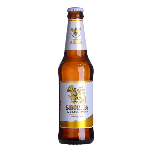 SINGHA 胜狮 大麦淡色拉格精酿啤酒 330ml*24瓶 泰国进口