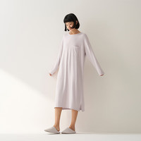 無印良品 MUJI(無印良品 )女式 柔软针织家居连衣裙 长袖睡裙女宽松家居服秋季 FD33CC5A