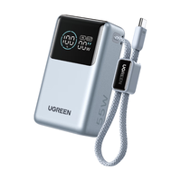 绿联 能量湃Pro55W充电宝自带线10000毫安快充大容量迷你移动电源