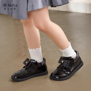 泰兰尼斯女宝宝汉服鞋软底休闲鞋公主小皮鞋可爱古风童鞋 粉色/ 27码