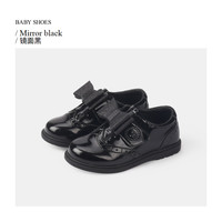泰兰尼斯女宝宝汉服鞋软底休闲鞋公主小皮鞋可爱古风童鞋 /镜/面/黑// 29码