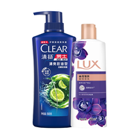 CLEAR/清扬 去屑控油 洗发水沐浴套装 500g+350g