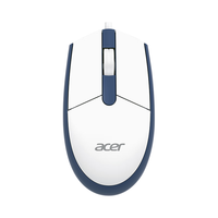 acer 宏碁 有线鼠标键盘套装办公游戏台式机笔记本电脑通用人体工学鼠标 白蓝-轻音版