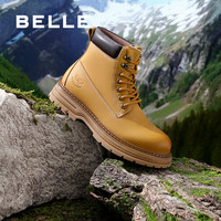 百丽户外登山工装靴男靴秋冬舒适休闲大黄靴8MR01DD4 黄色-单里 40 (250mm)