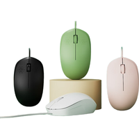 B.O.W 航世 M30U有线鼠标可爱轻音办公家用笔记本台式电脑通用男女生文艺简约便携小鼠标 简约白-有线鼠标-静音款