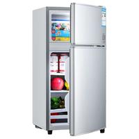 志高（CHIGO）小冰箱迷你小型家用冷藏冷冻两用宿舍出租房用双门办公室电冰箱节能省电 【净化除味】82L银色【三天约一度电】