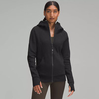 lululemon露露乐檬 女装 Scuba 透气舒适轻量保暖柔软亲肤运动夹克 Black 黑色 L (10)