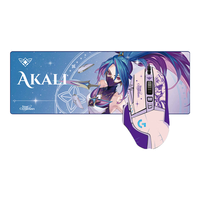  logitech/罗技 RGB可配重 有线游戏鼠标+阿卡丽贴纸+阿卡丽桌垫