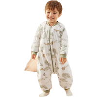 全棉时代（PurCotton）婴儿睡袋秋冬纯棉加厚恒温调节分腿睡袋儿童防踢被 小松鼠80×48cm
