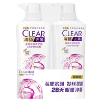 移动端、京东百亿补贴：清扬 去屑洗发水 多效水润养护型 570gX2瓶+赠抽纸3包