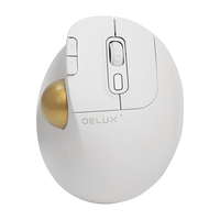 多彩（Delux） MT1蓝牙无线鼠标舒适办公拇指控制轨迹球人体工程学设计师PS绘图CAD作画图 MT1白色
