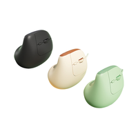 BOW 人体工程学有线鼠标垂直立式笔记本台式电脑女生办公通用静音 经典黑【鼠标+磁吸手托】